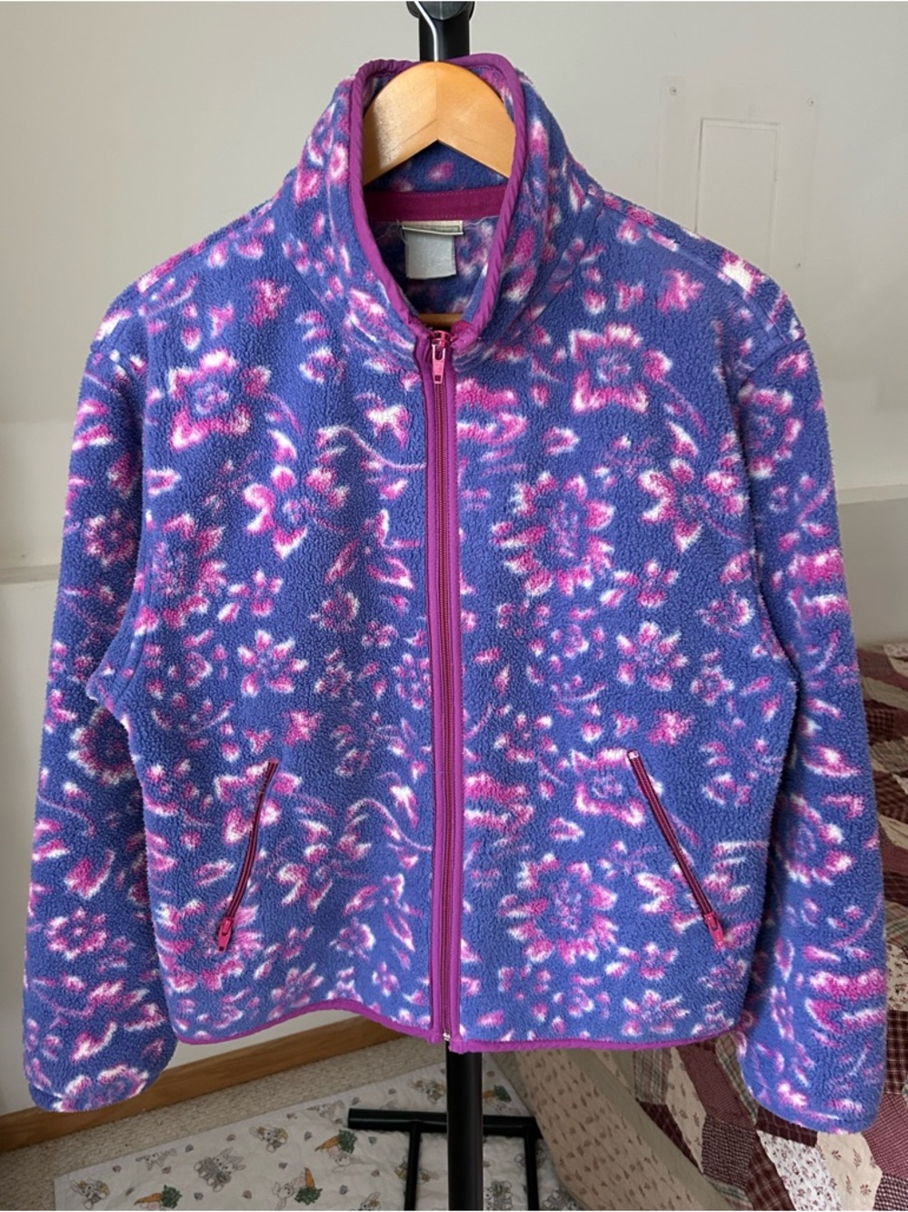 Vintage LL Bean Fleece Floral Jacket